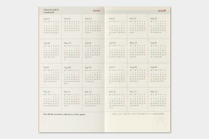TRAVELER's Regular Size Refill - 2027 Monthly