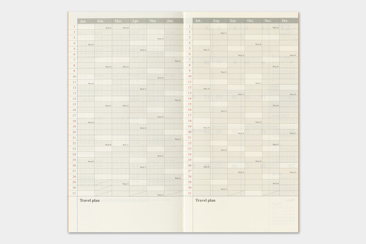TRAVELER's Regular Size Refill - 2027 Monthly