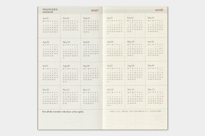 TRAVELER's Regular Size Refill - 2027 Weekly + Memo