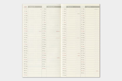 TRAVELER's Regular Size Refill - 2027 Weekly + Memo