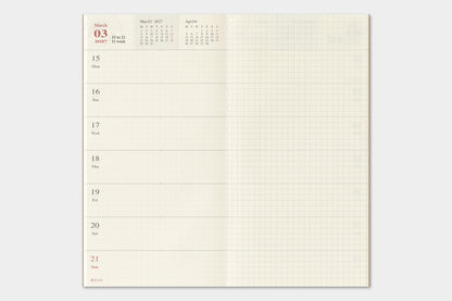 TRAVELER's Regular Size Refill - 2027 Weekly + Memo