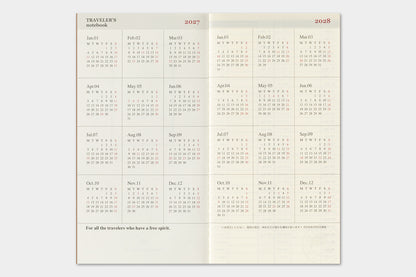 TRAVELER's Regular Size Refill - 2027 Weekly Vertical