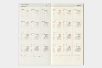 TRAVELER's Regular Size Refill - 2027 Weekly Vertical