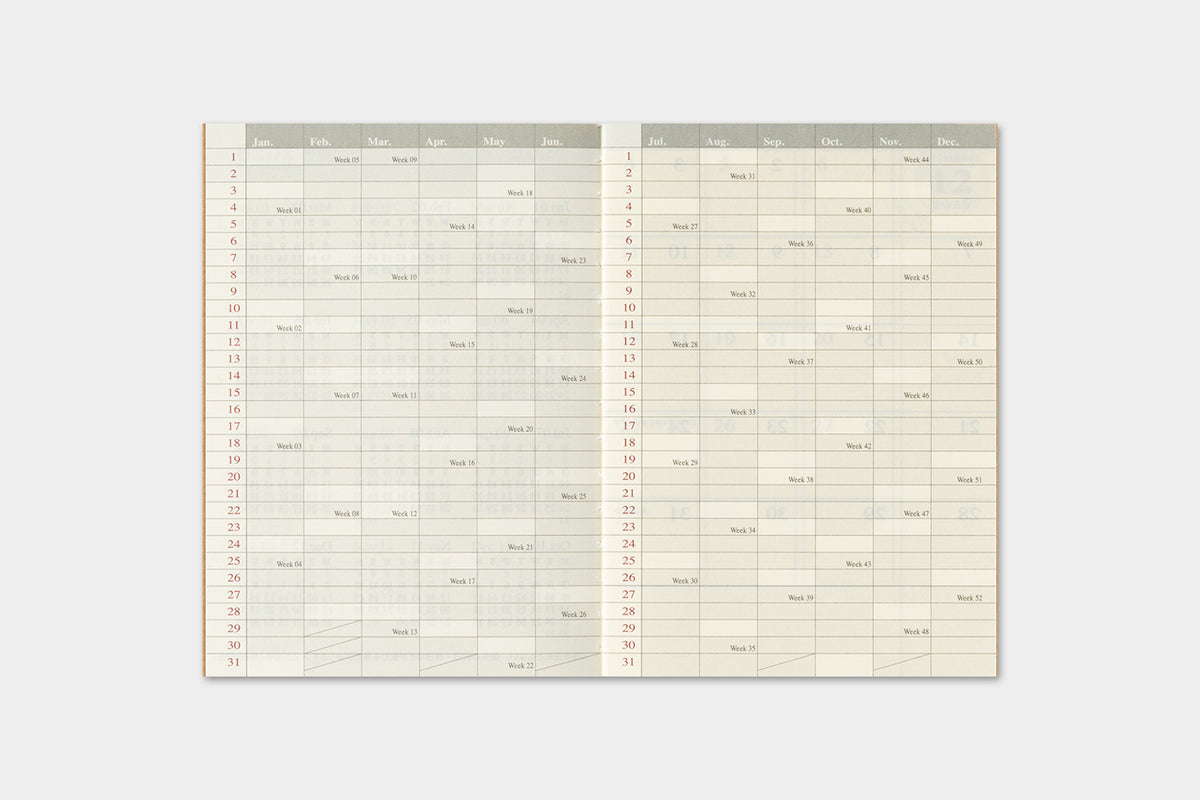 TRAVELER's Passport Size Refill - 2027 Monthly