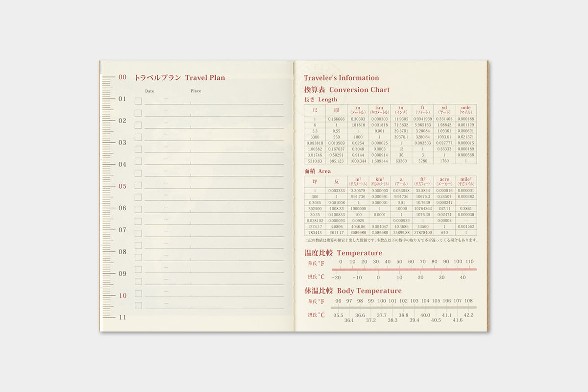 TRAVELER's Passport Size Refill - 2027 Monthly