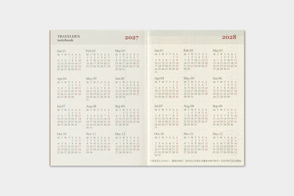 TRAVELER's Passport Size Refill - 2027 Weekly