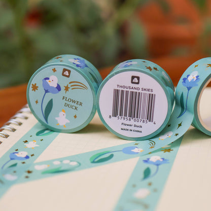 Thousand Skies - Foil Washi Tape - Flower Duck