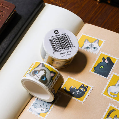 Thousand Skies - Stamp Washi Tape - Candid Cats