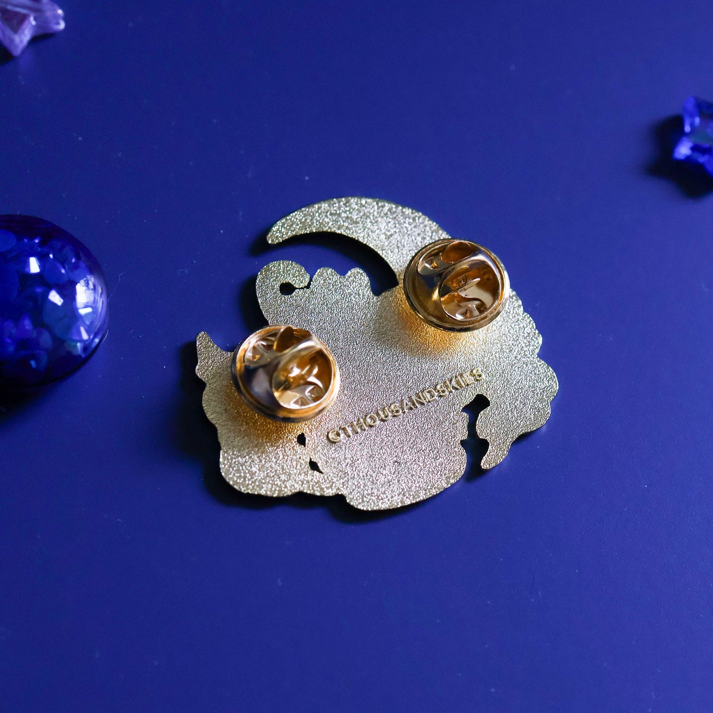 Thousand Skies - Enamel Pin - Deep Sky and a Black Cat