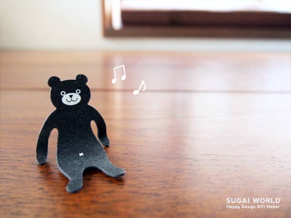 SUGAI WORLD - Clip Family Paperclip/Bookmark - Black Bear