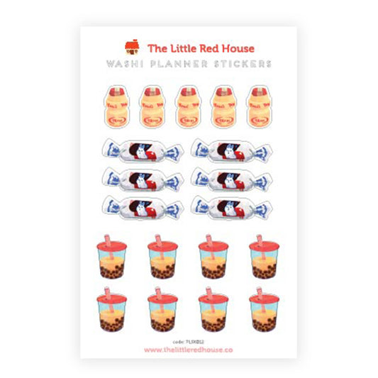 The Little Red House - Snack Planner Washi Stickers