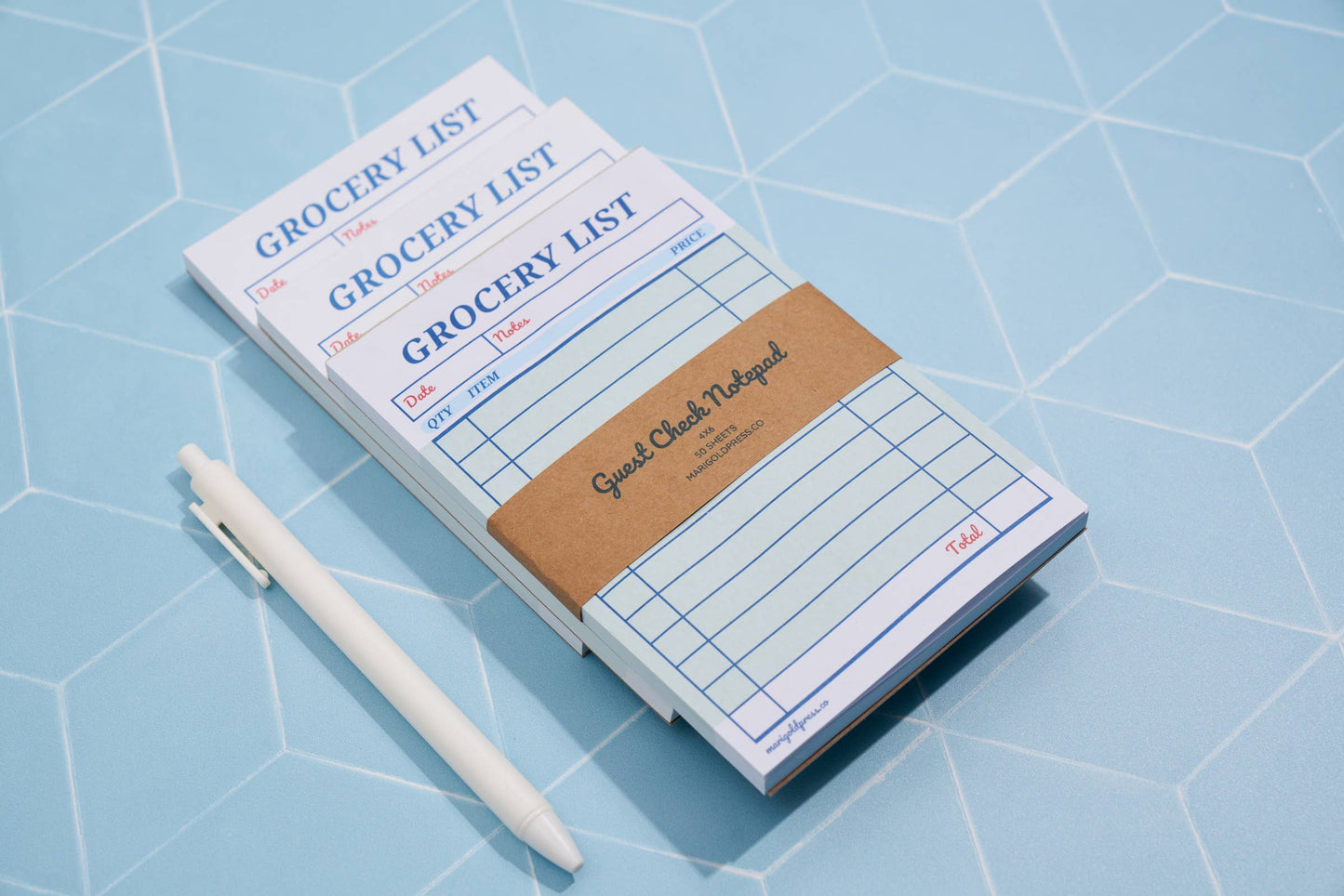 Marigold Press - Guest Check Grocery List Notepad
