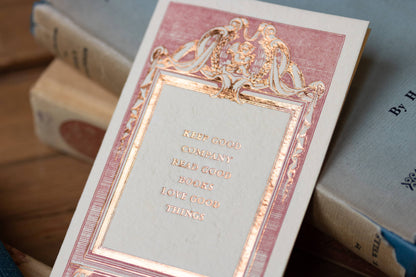 Oblation Papers & Press - Foil Letterpress Card - Women's Literature: Louisa May Alcott Quote