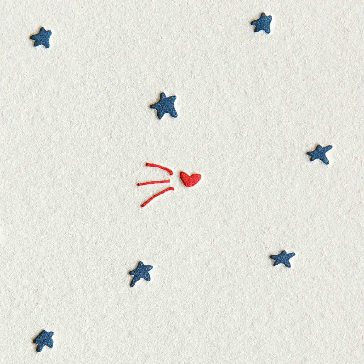 Shorthand Press - Letterpress Greeting Card - Shooting Heart