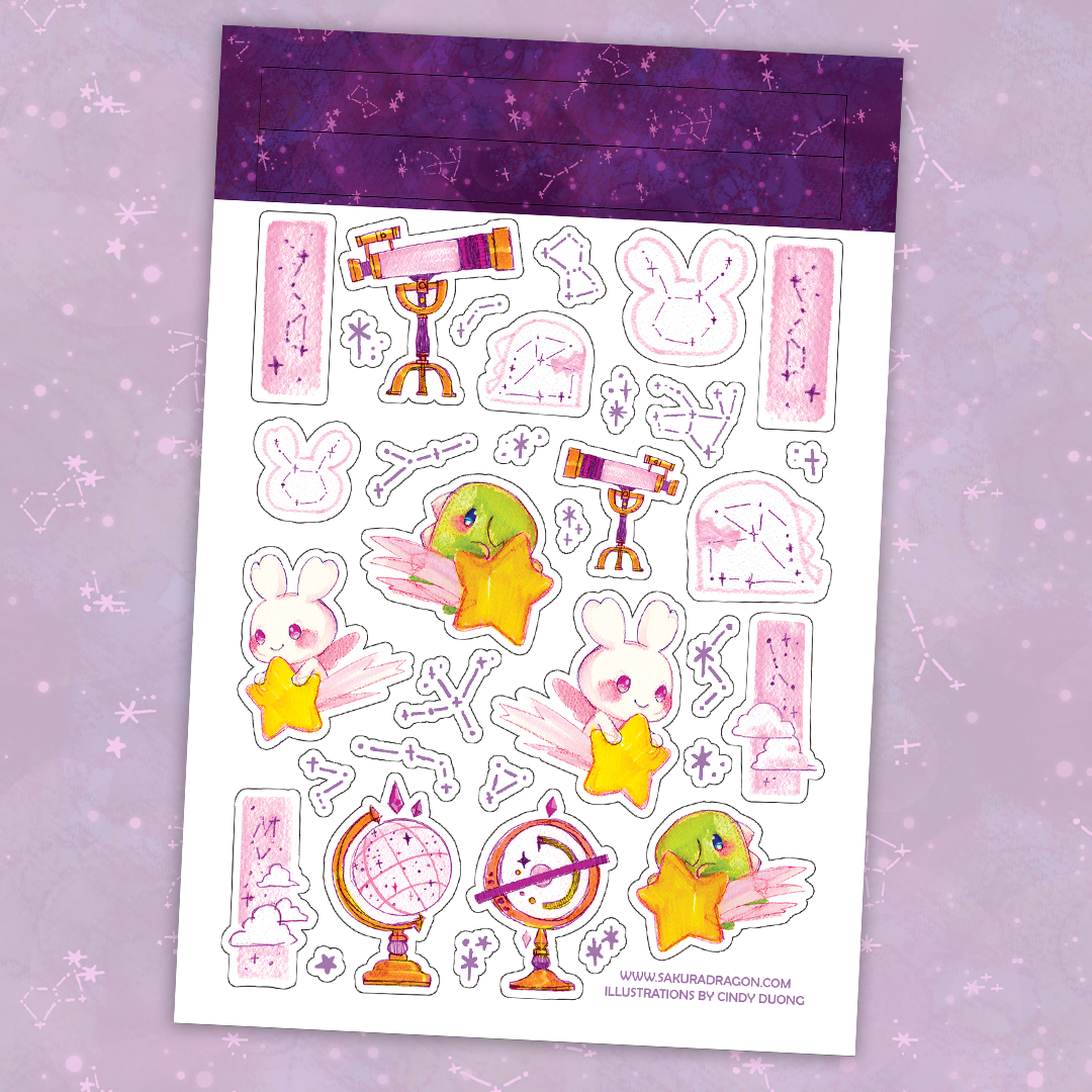 sakuradragon - Sticker Sheet - Star Observatory