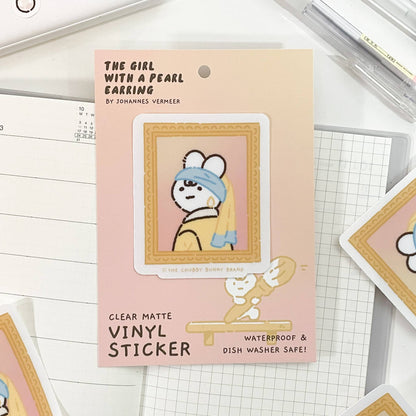 The Chubby Bunny Brand - Girl with a Pearl Earring Vinyl Sticker
