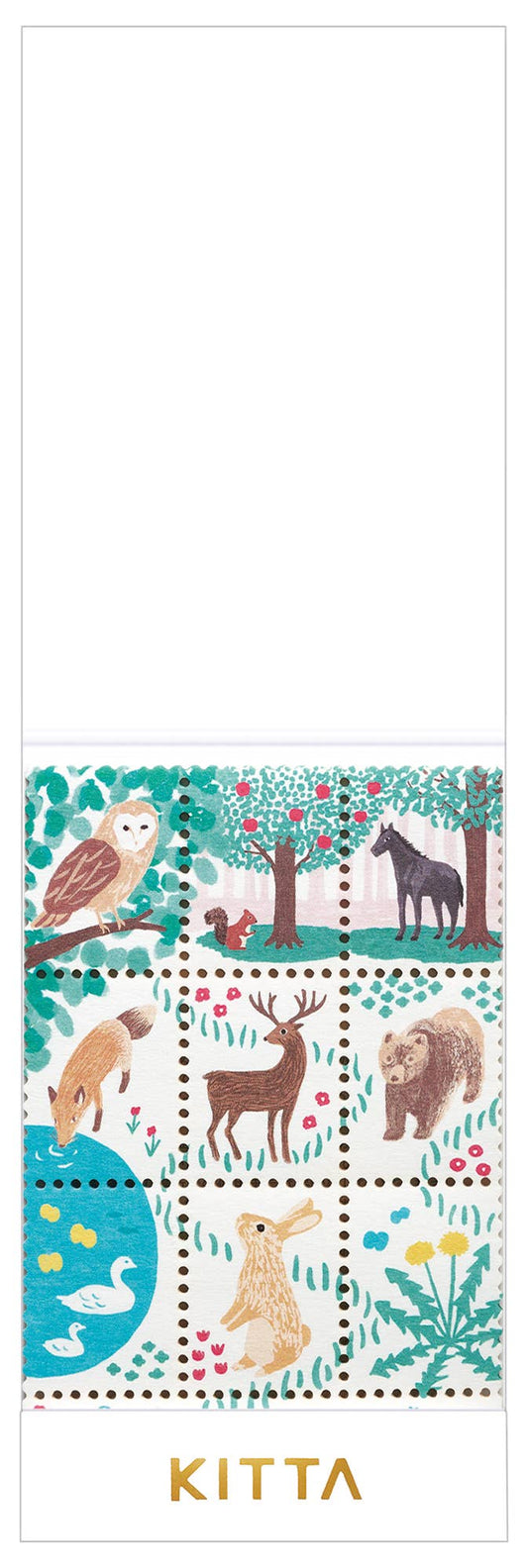 KITTA Washi Tape - Postage Stamp Animals