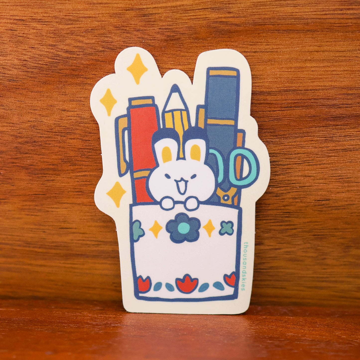 Thousand Skies - Holographic Vinyl Sticker - Pen Holder