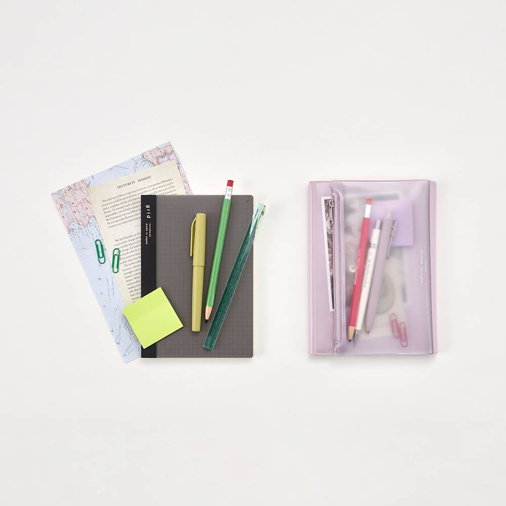 DAIGO - Isshoni. A5 Notebook Cover with Pen Case - Clear Series