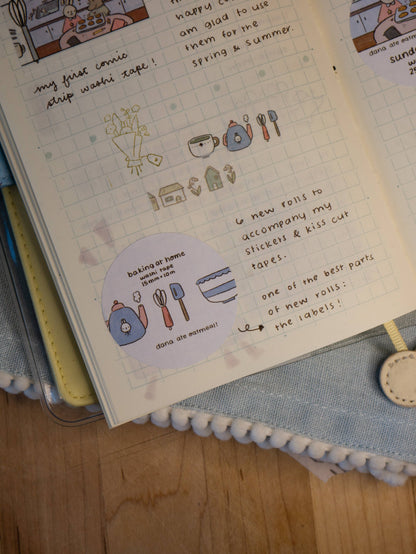 dana ate oatmeal! - Baking at Home Washi Tape