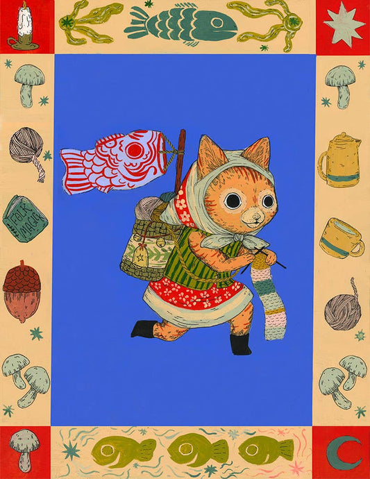 Marika Paz Illustration - 8.5 x 11 Cat Adventure Art Print