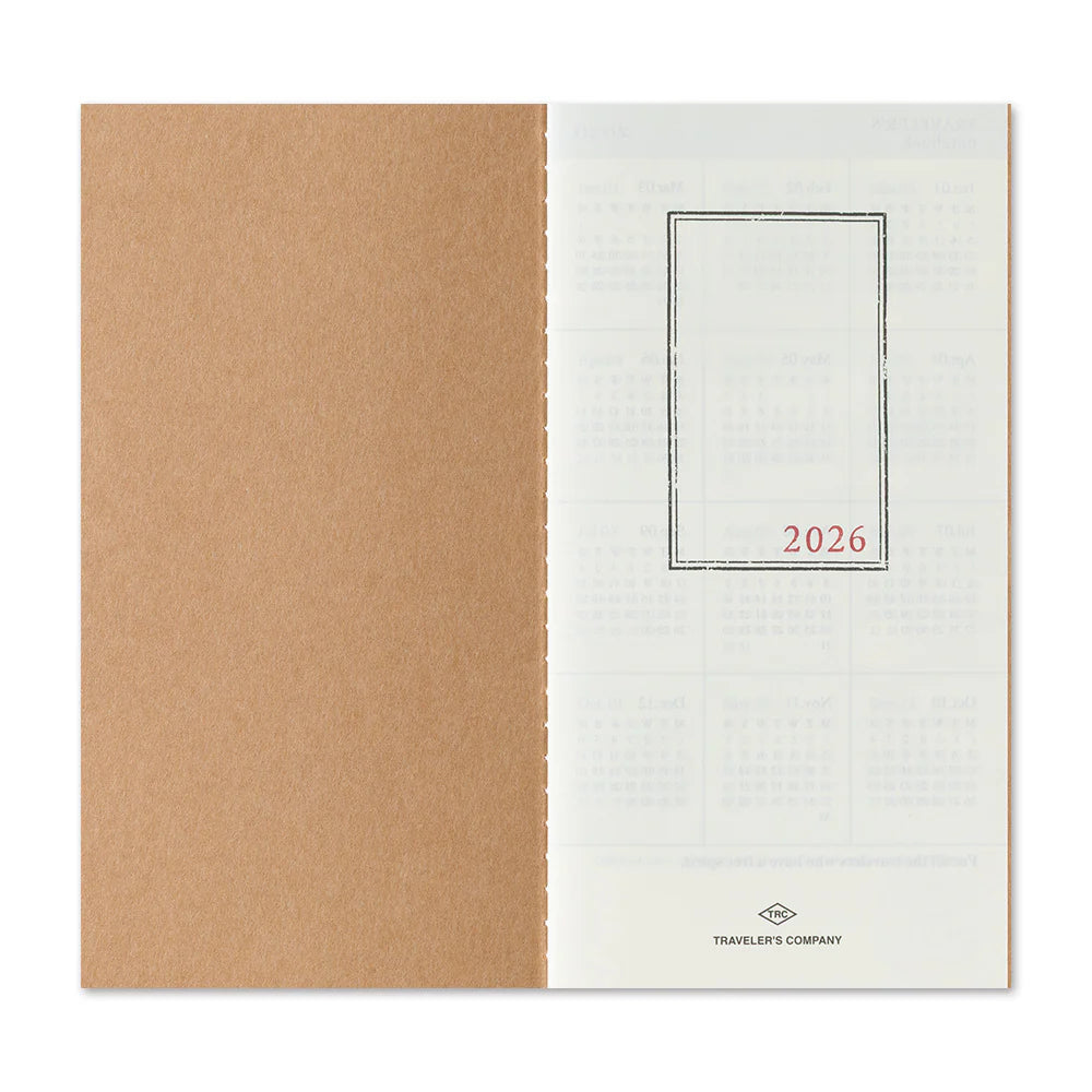 TRAVELER'S Regular Size Refill - 2026 Monthly