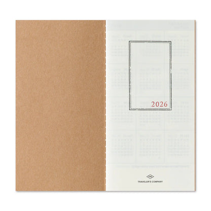 TRAVELER'S Regular Size Refill - 2026 Monthly