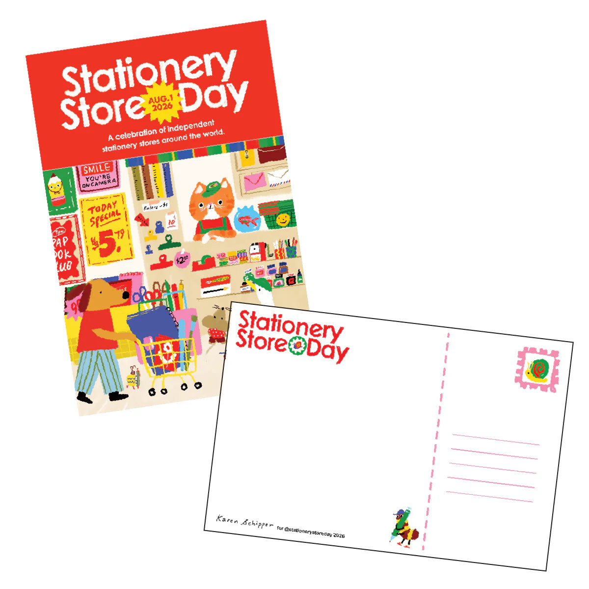 Stationery Store Day - 2026 Poster Postcard 1