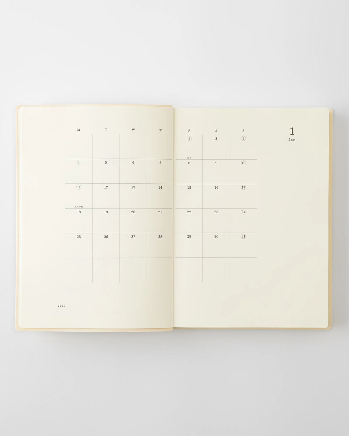 MD 2027 Notebook Diary 1 Day 1 Page - A5