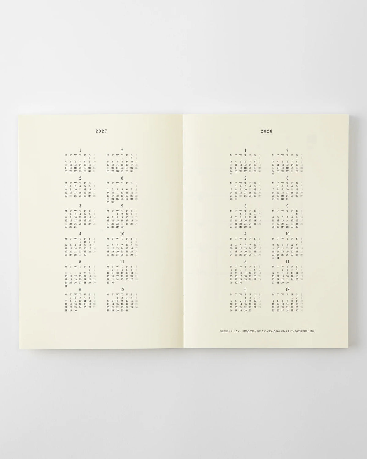 MD 2027 Notebook Diary - A5