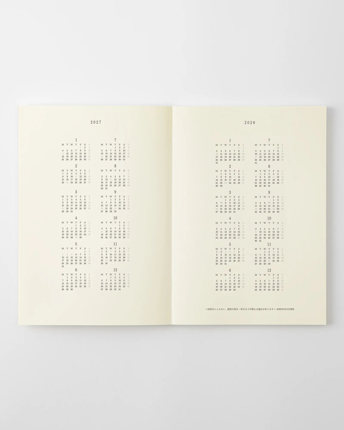 MD 2027 Notebook Diary Slim - A5