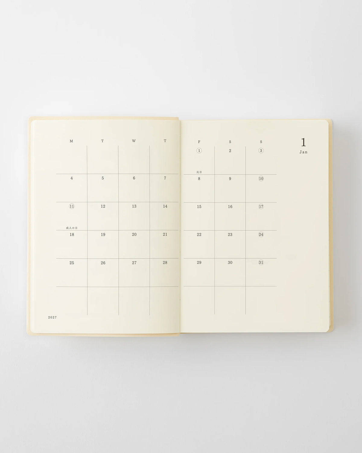 MD 2027 Notebook Diary 1 Day 1 Page - A6