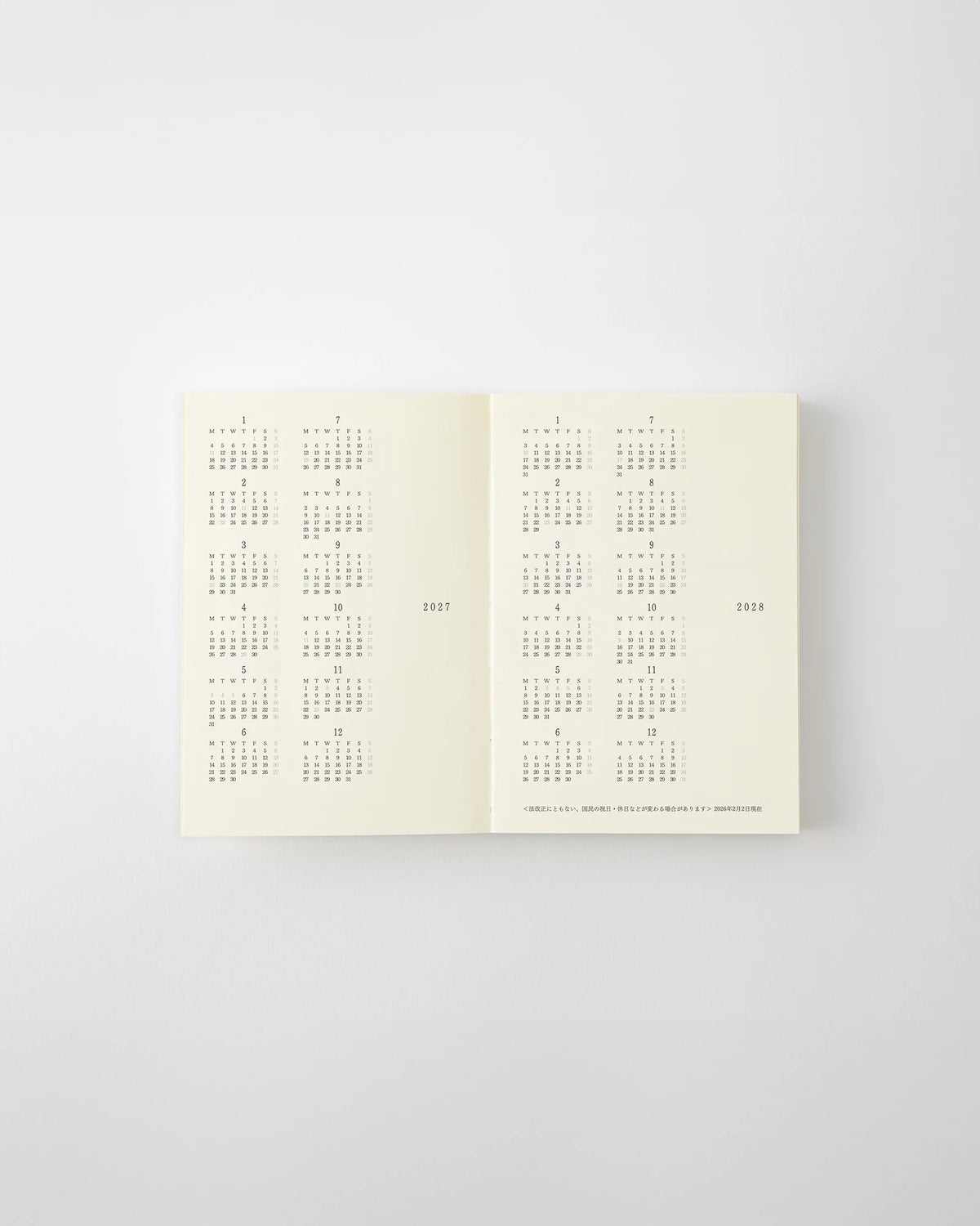 MD 2027 Notebook Diary - A7