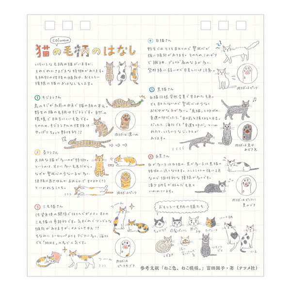 Midori 2027 Desk Ring Calendar - Cat - Small