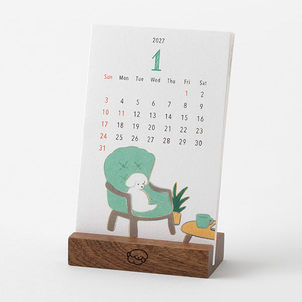 Midori 2027 Stand Calendar - Dog