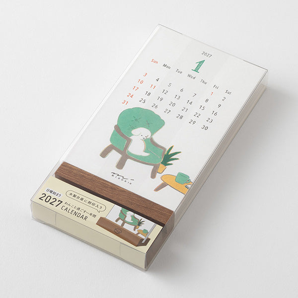 Midori 2027 Stand Calendar - Dog
