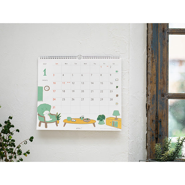 Midori 2027 Wall Calendar - Dog - Large