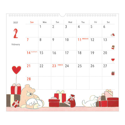 Midori 2027 Wall Calendar - Dog - Large