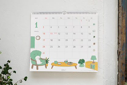 Midori 2027 Wall Calendar - Dog - Large
