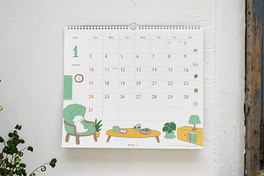 Midori 2027 Wall Calendar - Dog - Large