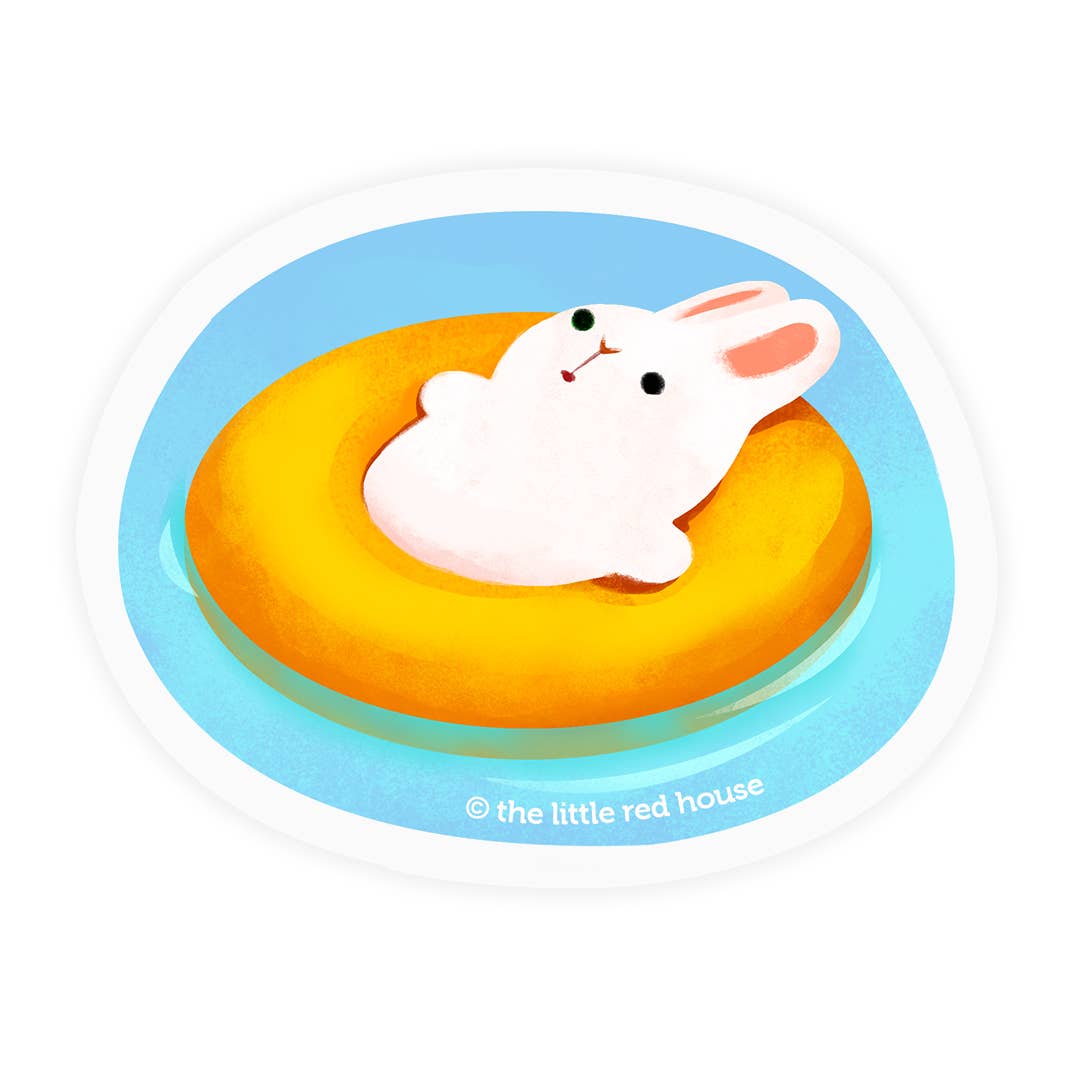 The Little Red House - Chill Bunny Clear Sticker