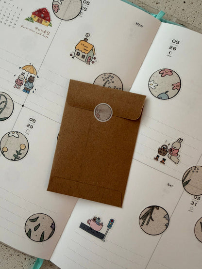 dana ate oatmeal! - Gardening Washi Flake Stickers