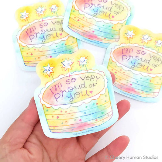 Cheery Human Studios - Very Proud of You Cake Vinyl Sticker