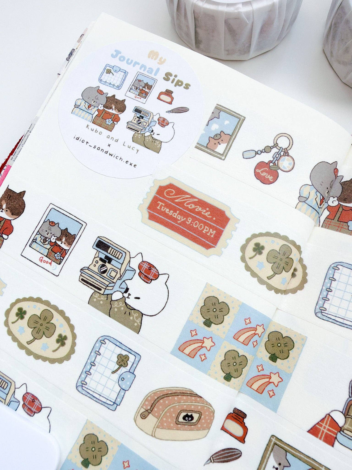 Kuboandlucy x Idiot Sandwich Washi Tape - My Journal Sips - Polaroid