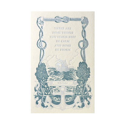 Oblation Papers & Press - Foil Letterpress Card - Women's Literature: Willa Cather Quote