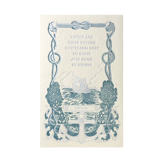 Oblation Papers & Press - Foil Letterpress Card - Women's Literature: Willa Cather Quote