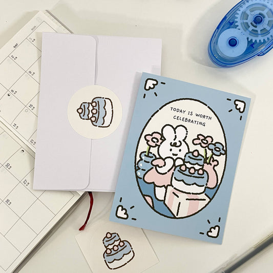 The Chubby Bunny Brand - Today is Worth Celebrating Greeting Card Set