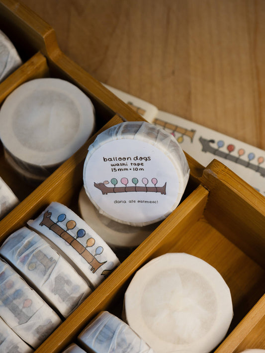 dana ate oatmeal! - Balloon Dogs Washi Tape