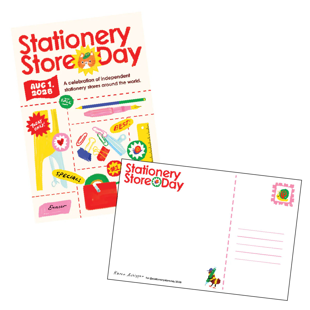 Stationery Store Day - 2026 Poster Postcard 2