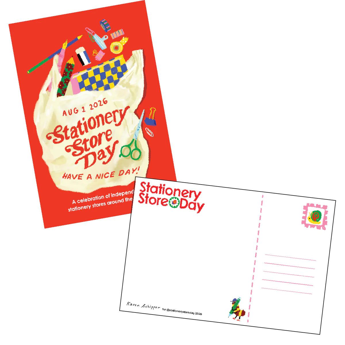 Stationery Store Day - 2026 Poster Postcard 3